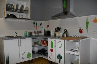 ECO youth hostel in Barcelona, free use of kitchen, Sleep Green ECO youth hostel in Barcelona Spain